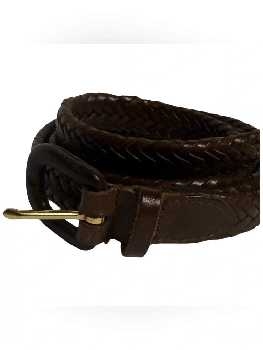 Women’s Braided Leather Belt Talbots Size Medium Vintage